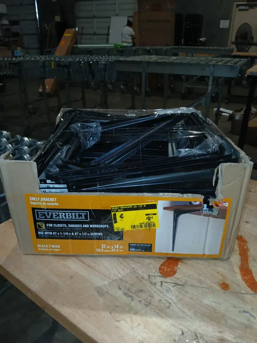 *** pack of 30 *** 10 in. x 12 in. Black Shelf Bracket - image 5