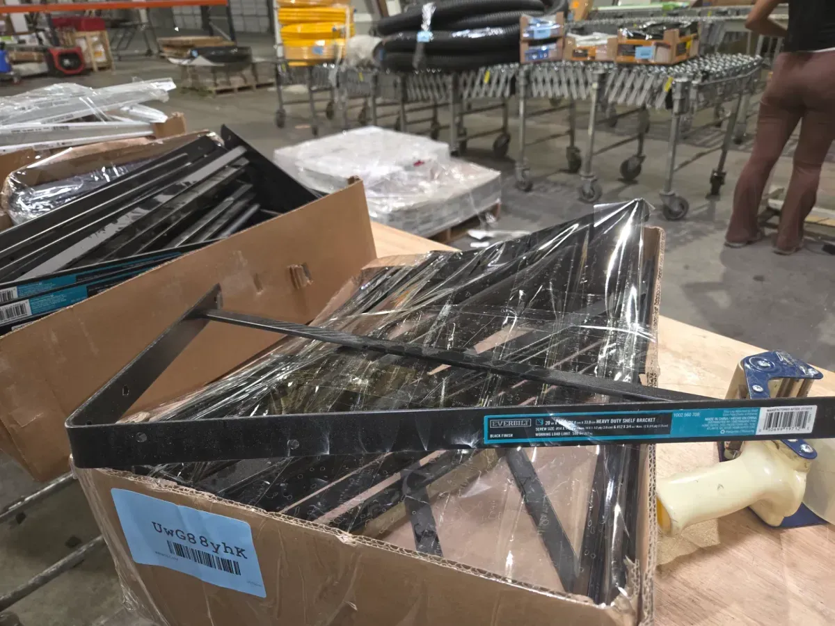 *** pack of 13***20 in. x 13 in. Black Heavy Duty Shelf Bracket - image 2