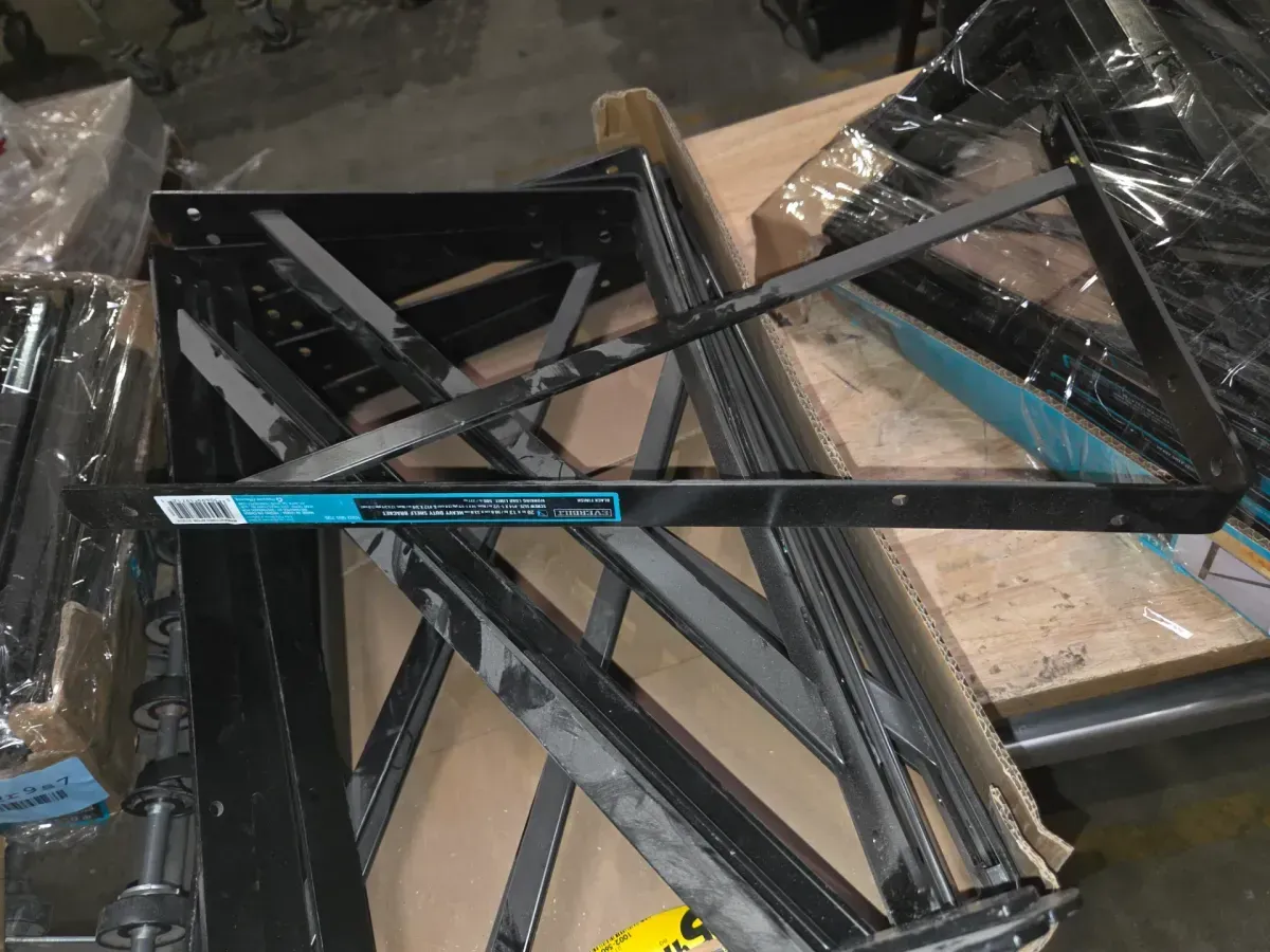 *** pack of 13***20 in. x 13 in. Black Heavy Duty Shelf Bracket - image 3