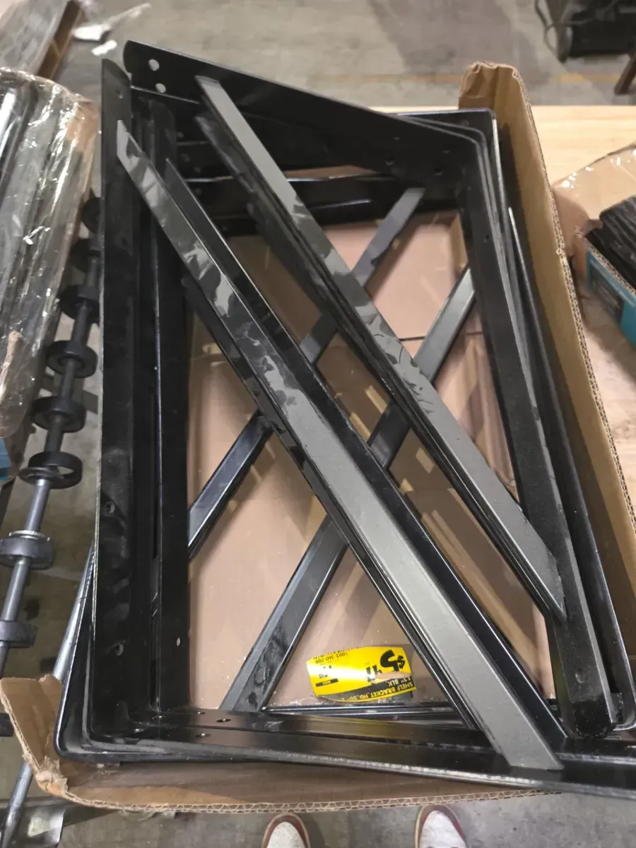 *** pack of 13***20 in. x 13 in. Black Heavy Duty Shelf Bracket - image 5