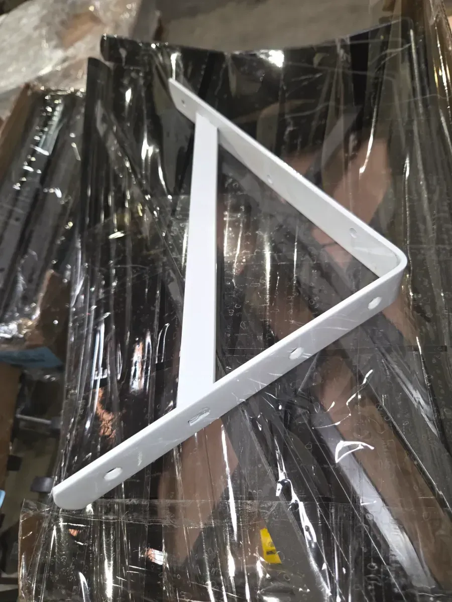 *** pack of 19***12 in. x 8 in. White Heavy Duty Shelf Bracket - image 3