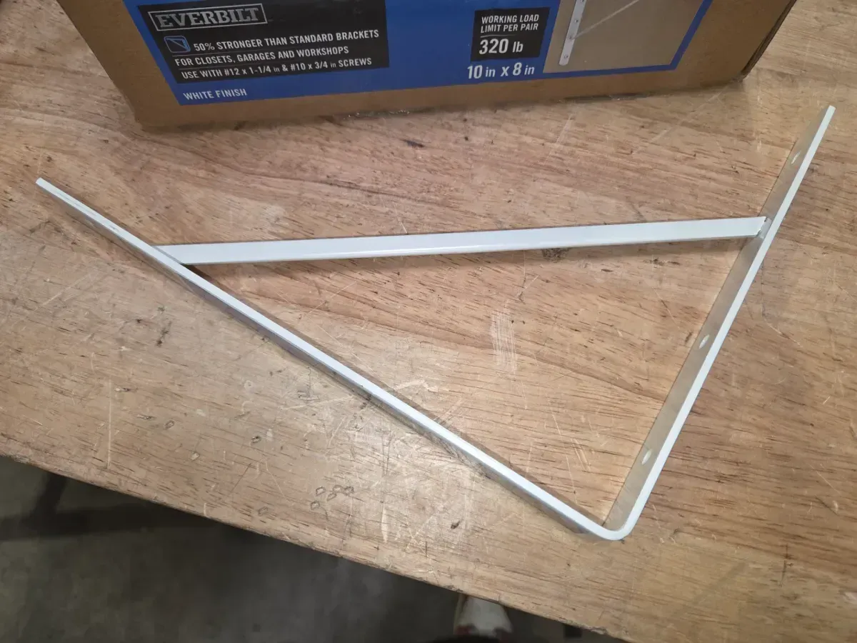 *** pack of 20 ***10 in. x 8 in. White Medium Duty Shelf Bracket - image 3