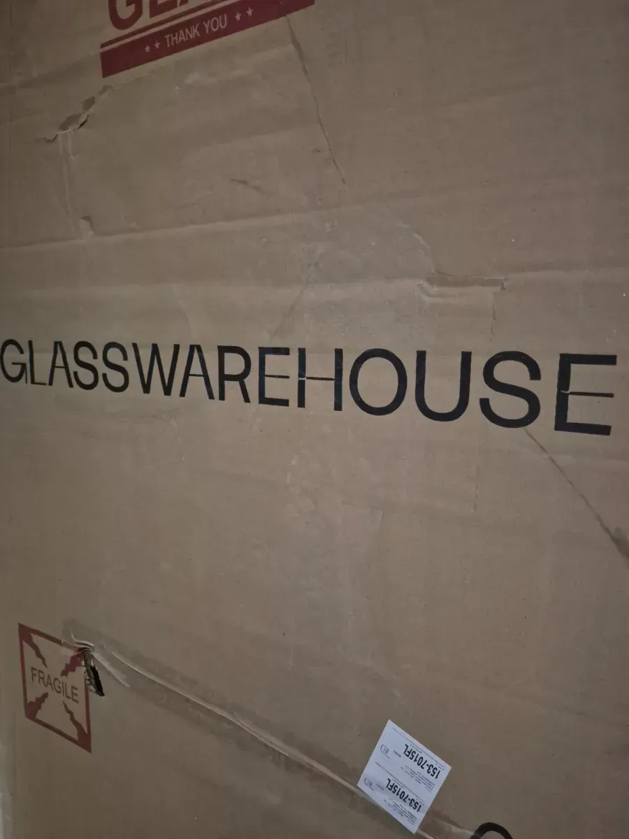 Pack of 2 (without hardware) Glass Warehouse Polaris 60 in. W x 78 in. H Sliding Frameless Shower Door with Square Hardware in Brushed Nickel with Clear Glass - image 1