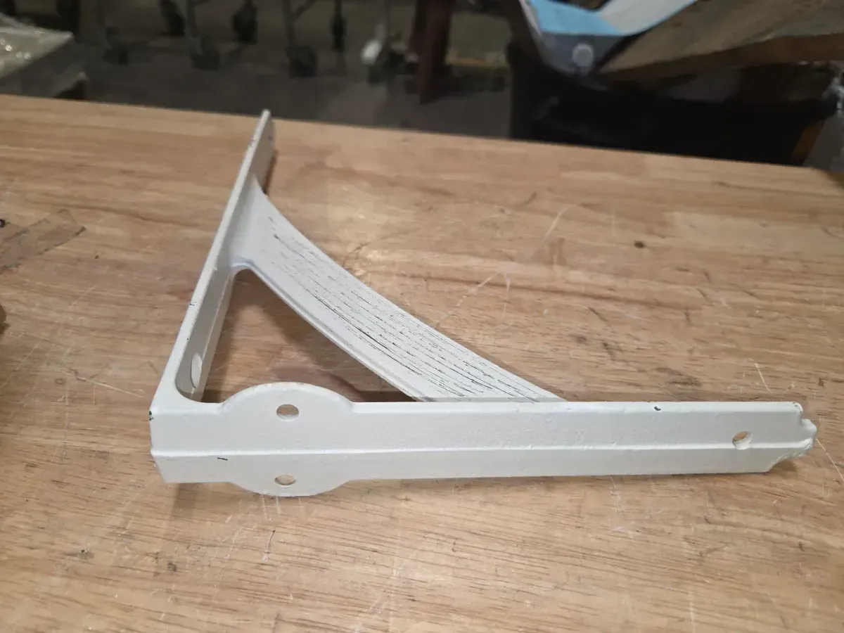 *** pack of 12 mixed 6 black 6white*** 10 in. x 8 in. Vintage White Medium Duty Shelf Bracket - image 2