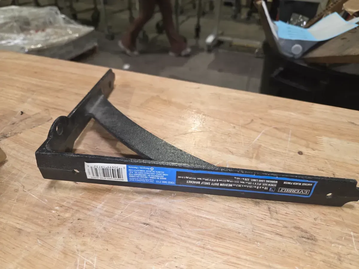 *** pack of 12 mixed 6 black 6white*** 10 in. x 8 in. Vintage White Medium Duty Shelf Bracket - image 4