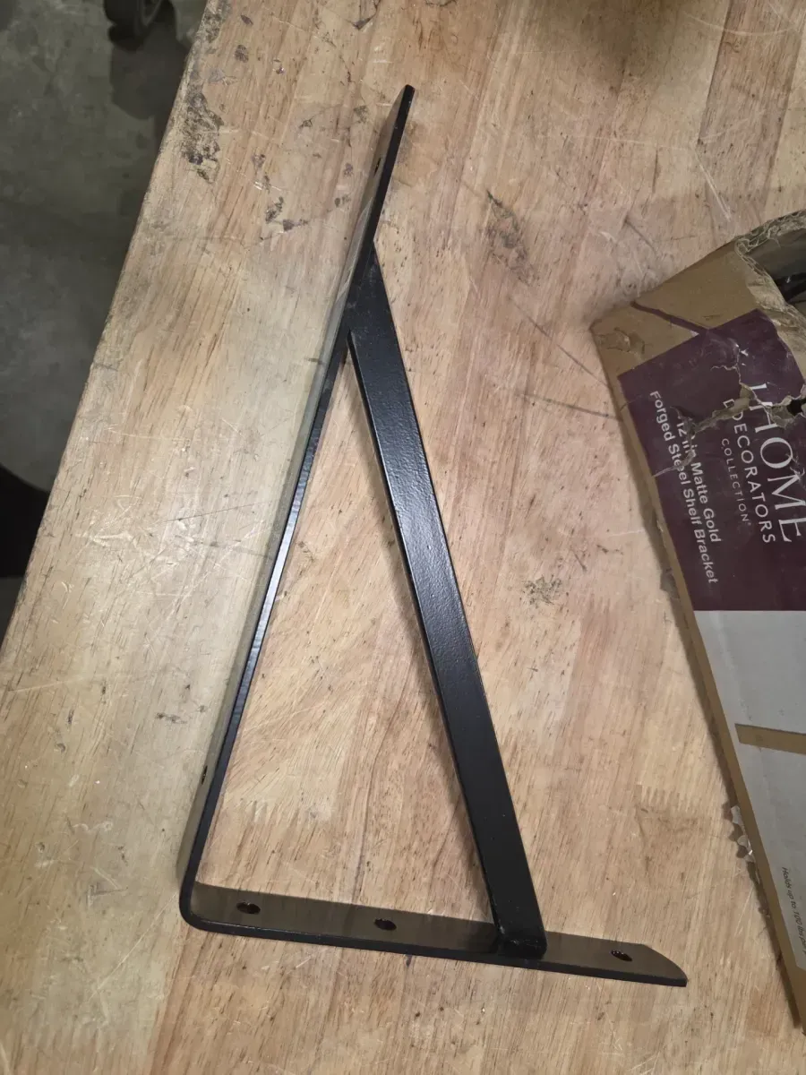 *** pack of 12***12 in. x 8 in. Black Heavy Duty Shelf Bracket - image 3