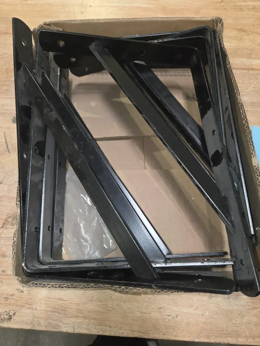 *** pack of 12***12 in. x 8 in. Black Heavy Duty Shelf Bracket - image 4