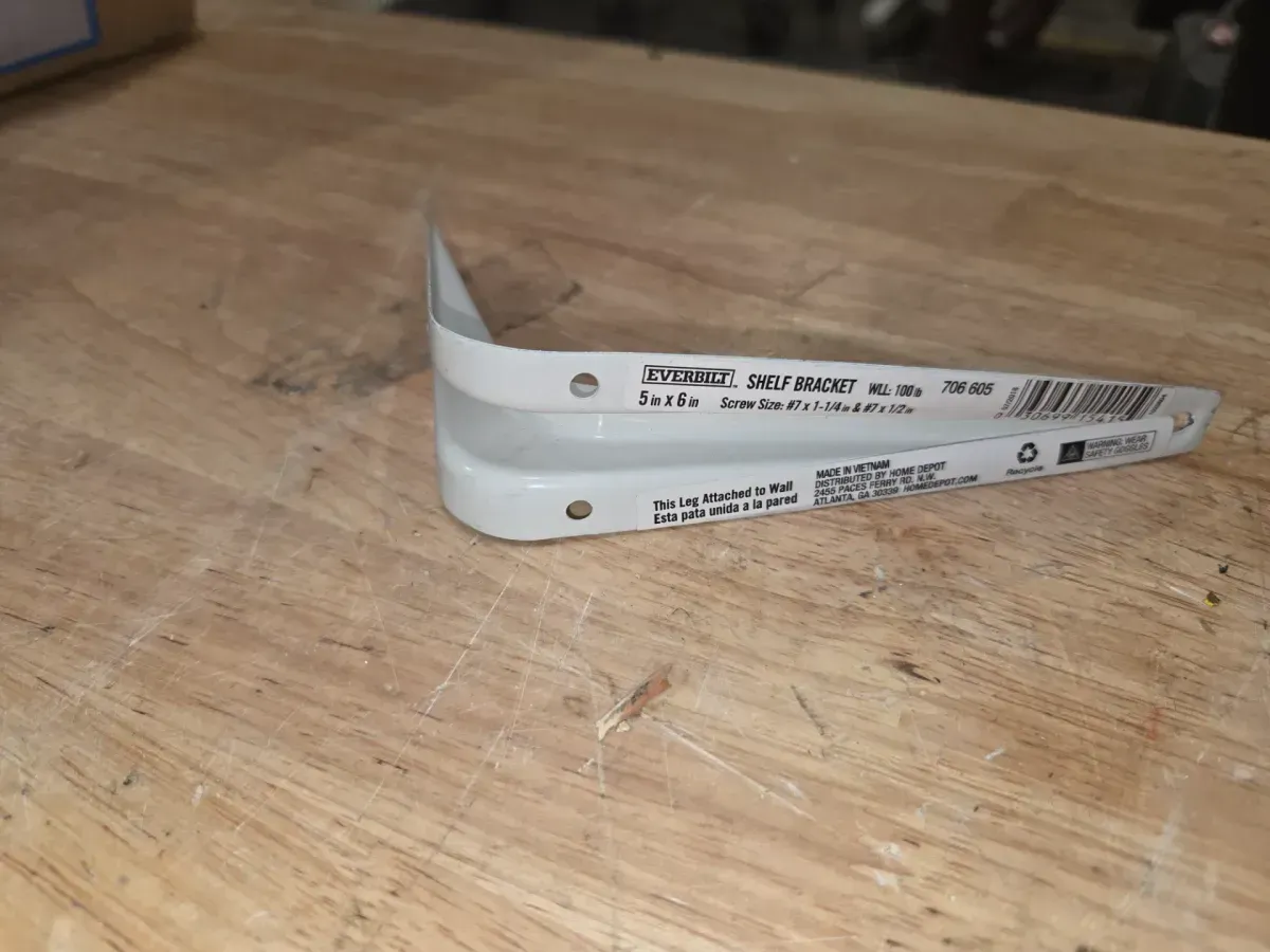 *** pack of 24***5 in. x 6 in. White Shelf Bracket - image 2