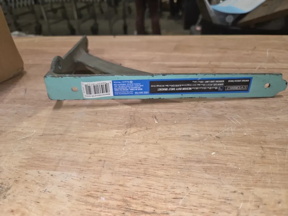 *** pack of 10***10 in. x 8 in. Vintage Green Medium Duty Shelf Bracket - image 3