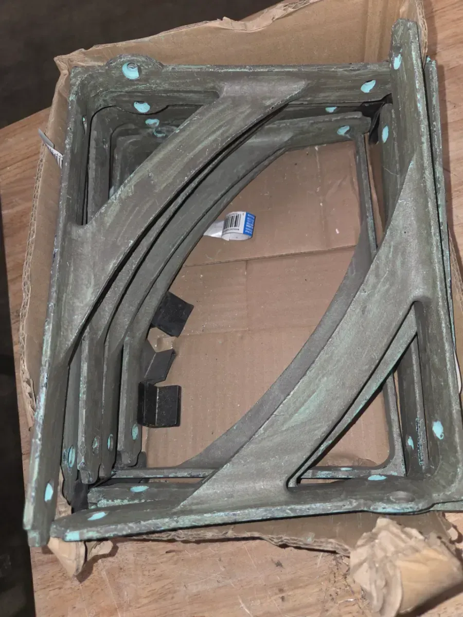 *** pack of 10***10 in. x 8 in. Vintage Green Medium Duty Shelf Bracket - image 4