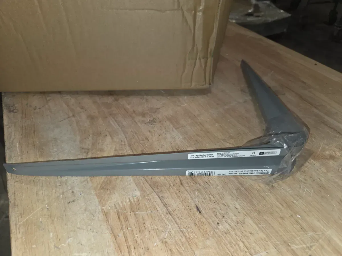 *** pack of 25***12 in. x 14 in. Gray Shelf Bracket - image 2