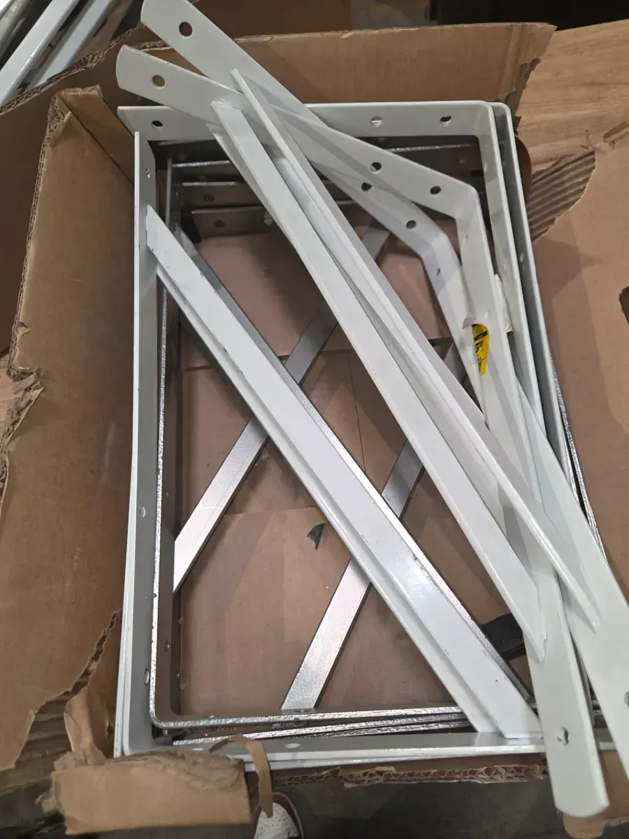 *** pack of 13 mixed 7 gray and 6 white***16 in. x 10 in. White Heavy-Duty Shelf Bracket - image 2