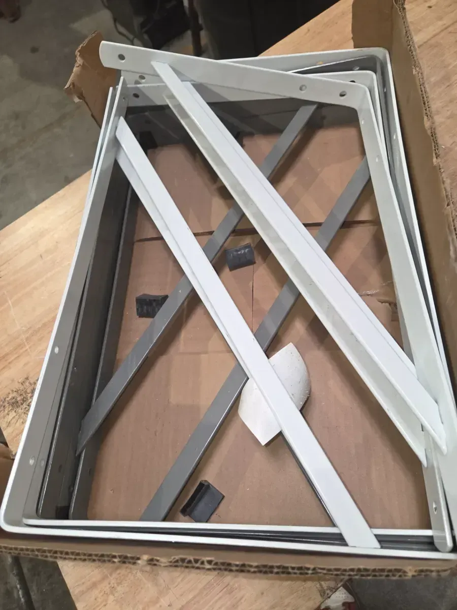 *** pack of 10 mixed 5 gray and 5 white***20 in. x 13 in. White Heavy-Duty Shelf Bracket - image 4