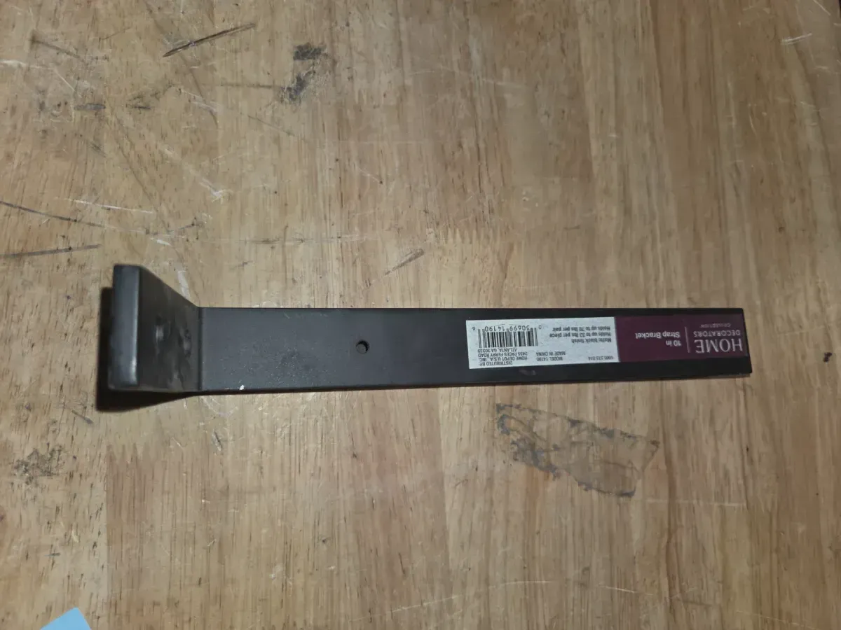 *** pack of 8***10 in. Matte Black Strap Bracket for Wood Shelving - image 2