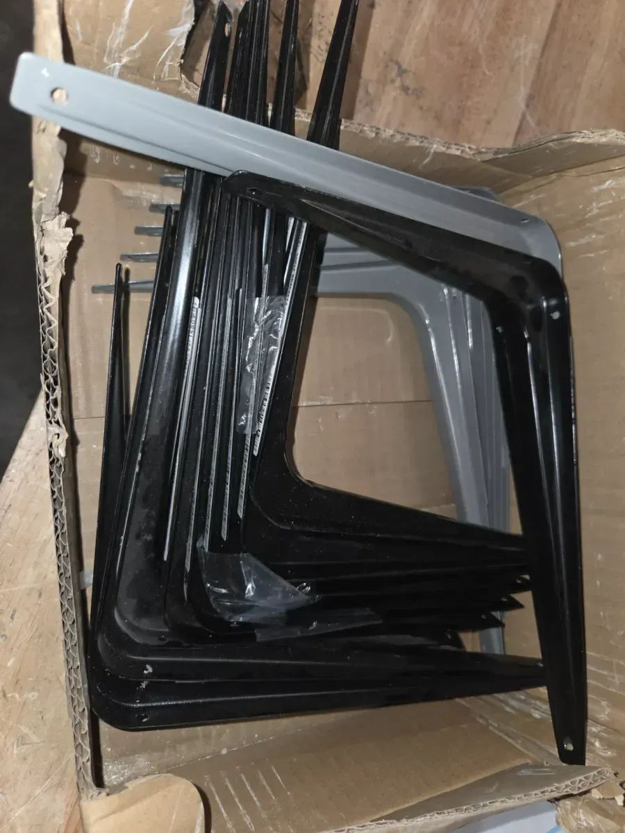 *** pack of 20 ***8 in. x 10 in. Black Steel Shelf Bracket - image 3