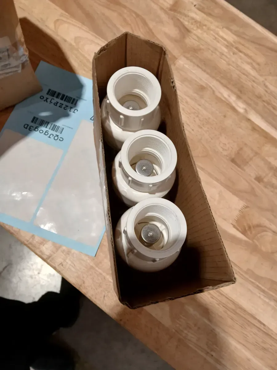  ** pack of 3**2 in. PVC FIP x FIP Sch. 40 Check Valve - image 5