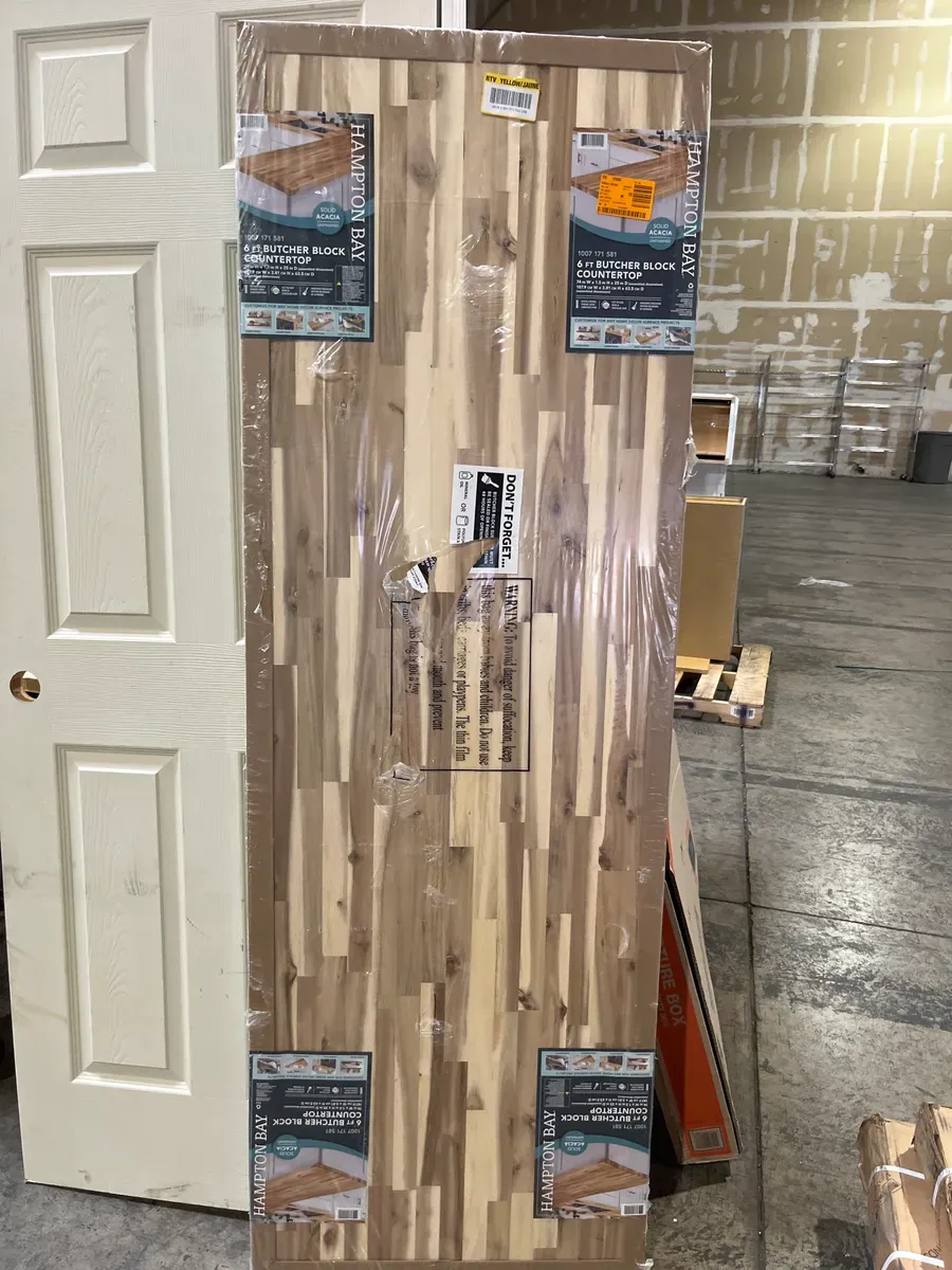 6 ft. L x 25 in. D Unfinished Acacia Butcher Block Countertop with Standard Edge - image 4