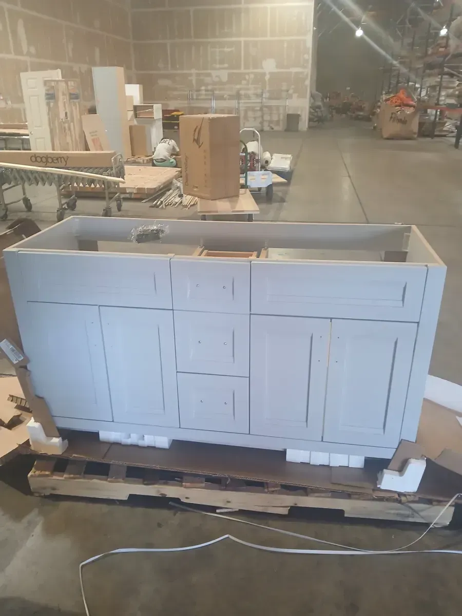 Brookings Solid Wood 60 in. W x 21 in. D x 31.5 in. H 4 Door 3 Drawer Shaker Bath Vanity Cabinet without Top in Birch - image 2