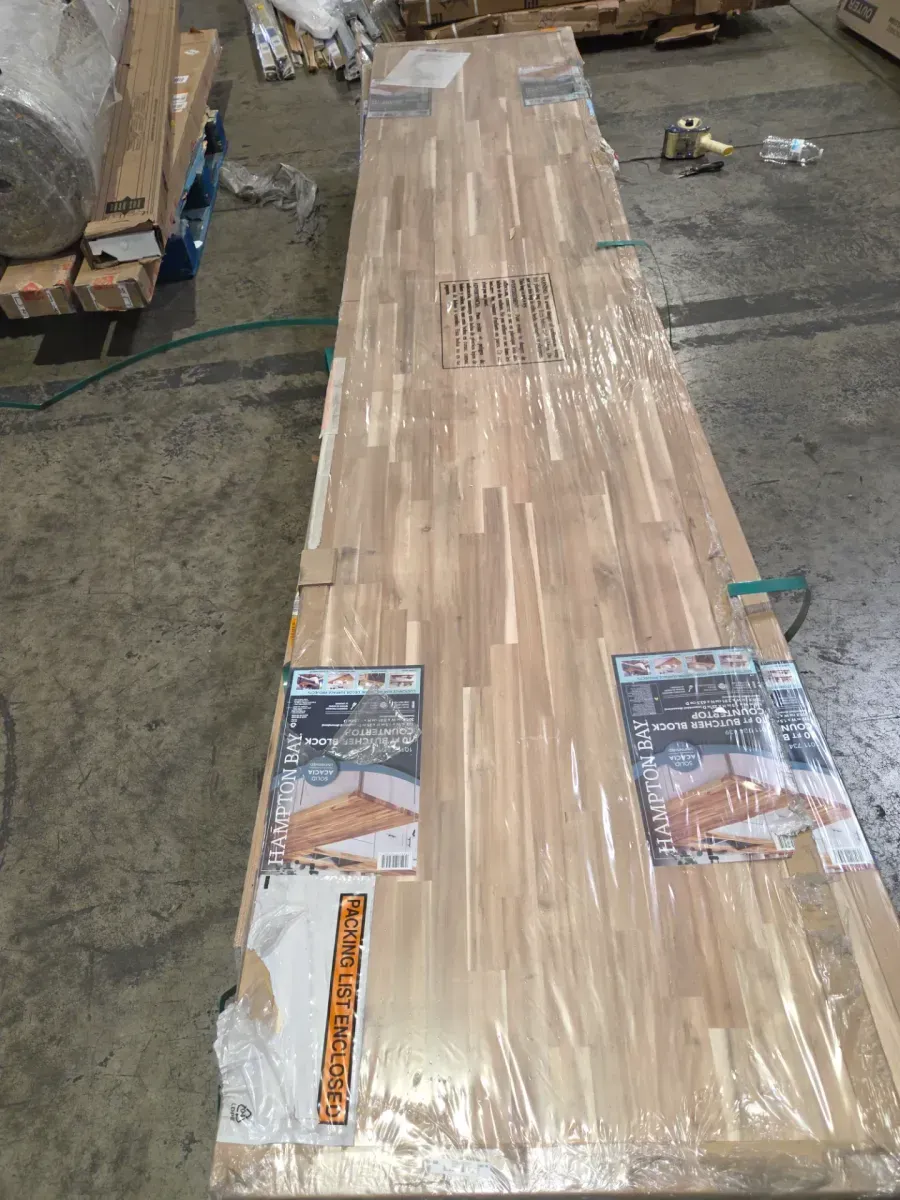 Hampton Bay 10 ft. L x 25 in. D Unfinished Acacia Butcher Block Countertop with Square Edge - image 4