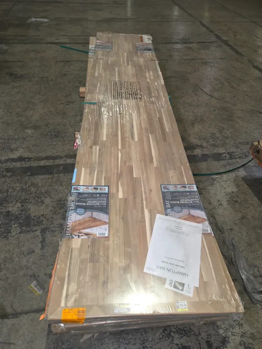 Hampton Bay 10 ft. L x 25 in. D Unfinished Acacia Butcher Block Countertop with Square Edge - image 5