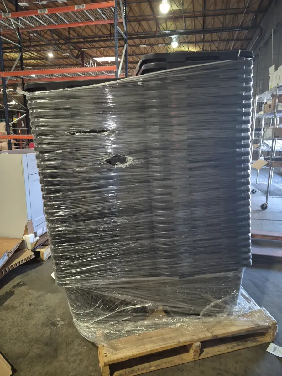 Pallet of HDX 40 Gal. Tough Storage Tote in Black (lids not included) - image 2