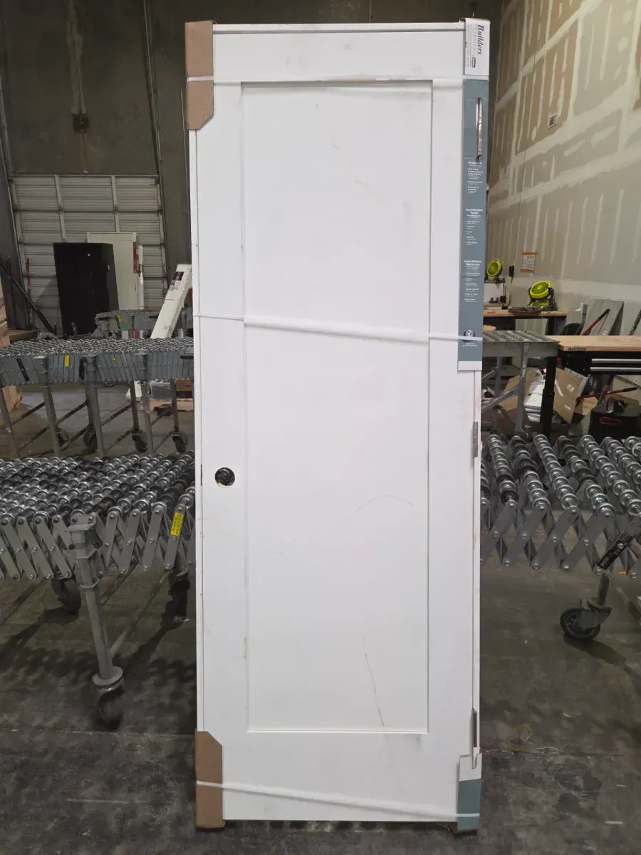 36 in. x 80 in. 1-Panel Lincoln Park Right-Hand Solid Core Ivory Keys Molded Composite Single Prehung Interior Door - image 3