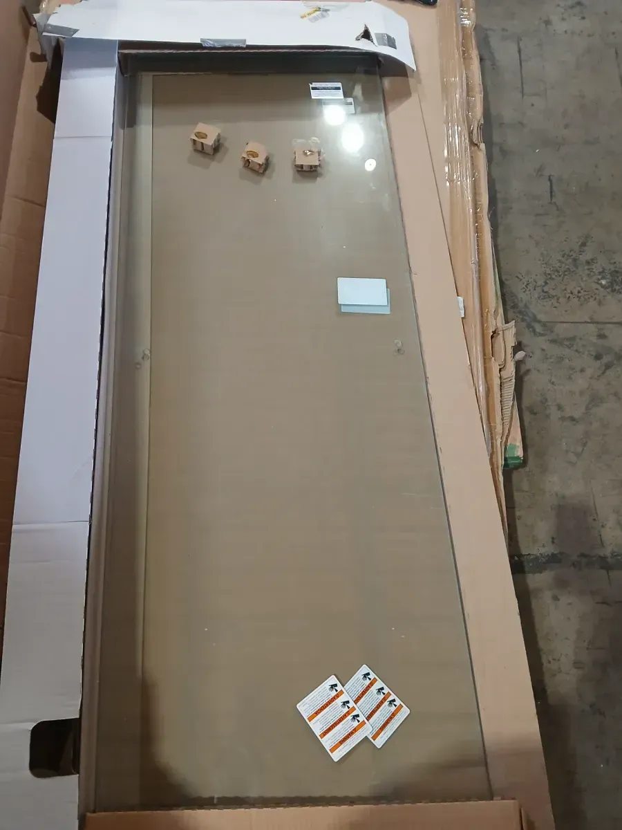 Lively 45-48 in. W x 70 in. H Frameless Sliding Shower Door in Brushed Nickel with 1/4 Thick Crystal Clear Glass - image 3