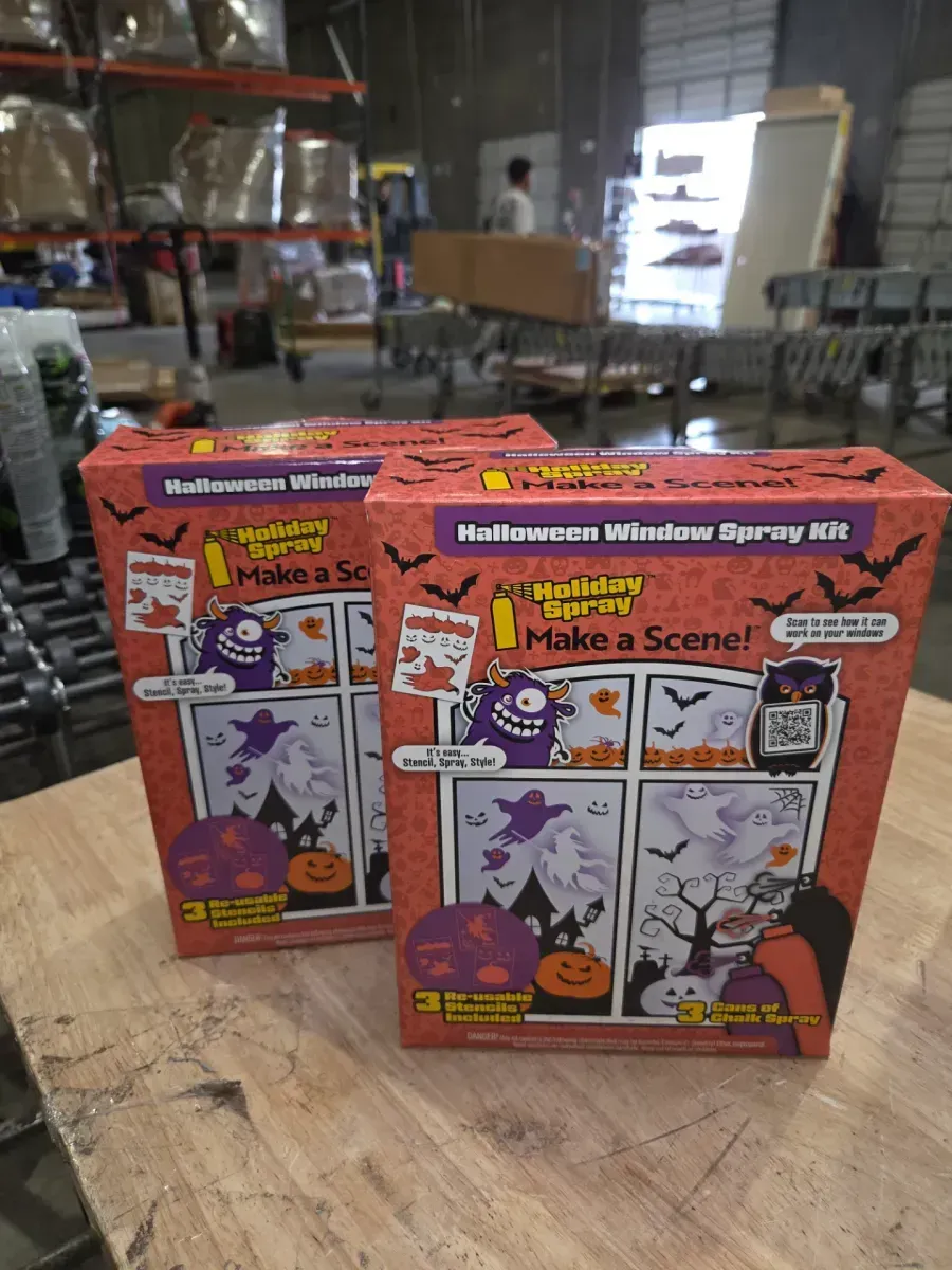 *** PACK OF 2***Halloween Chalk Spray Kit Window Decor - image 3