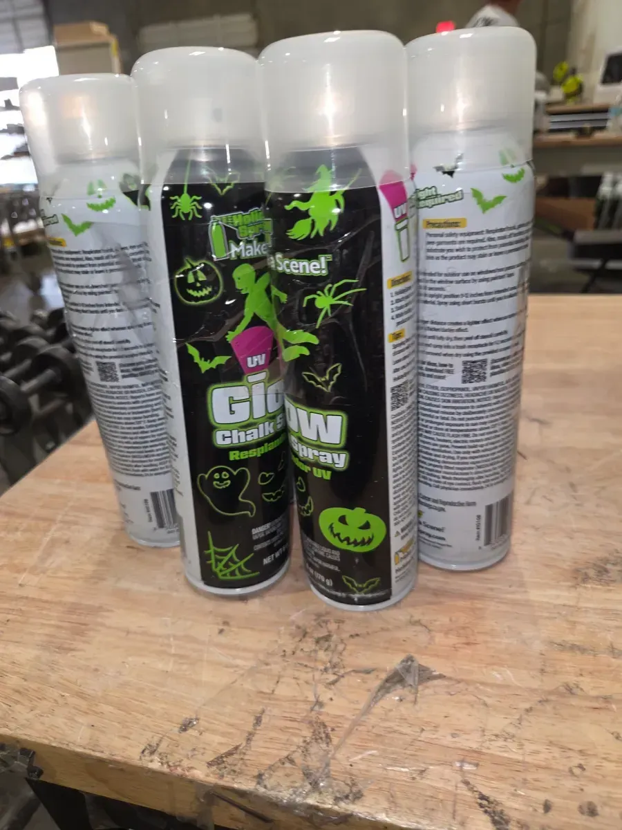 *** pack of 12***Glow-In-The-Dark Chalk Spray Window Decor - image 4