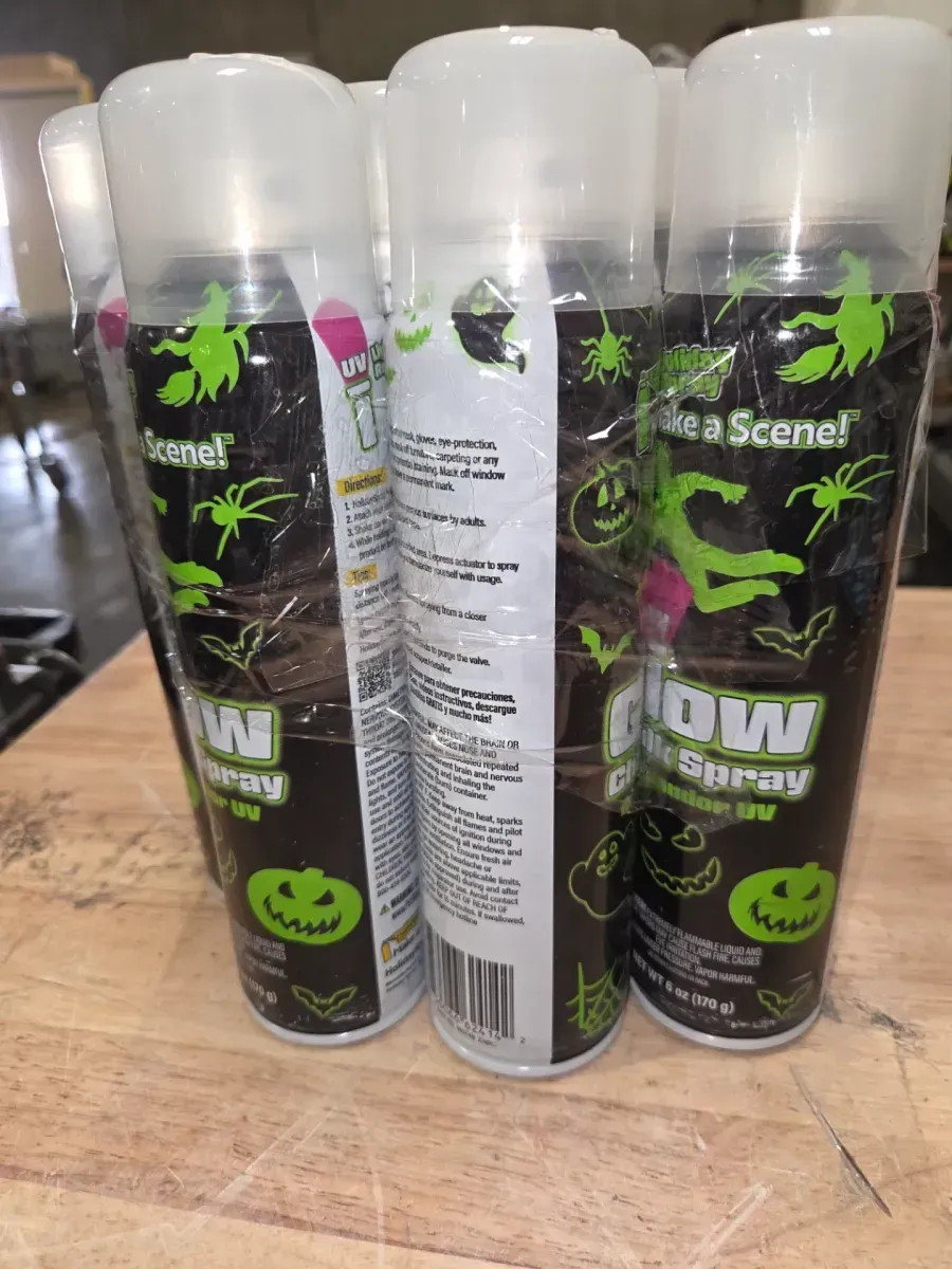 *** pack of 12***Glow-In-The-Dark Chalk Spray Window Decor - image 3