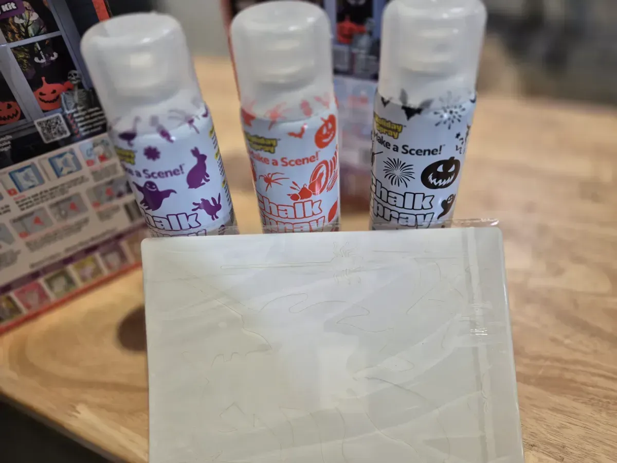 *** PACK OF 2***Halloween Chalk Spray Kit Window Decor - image 3