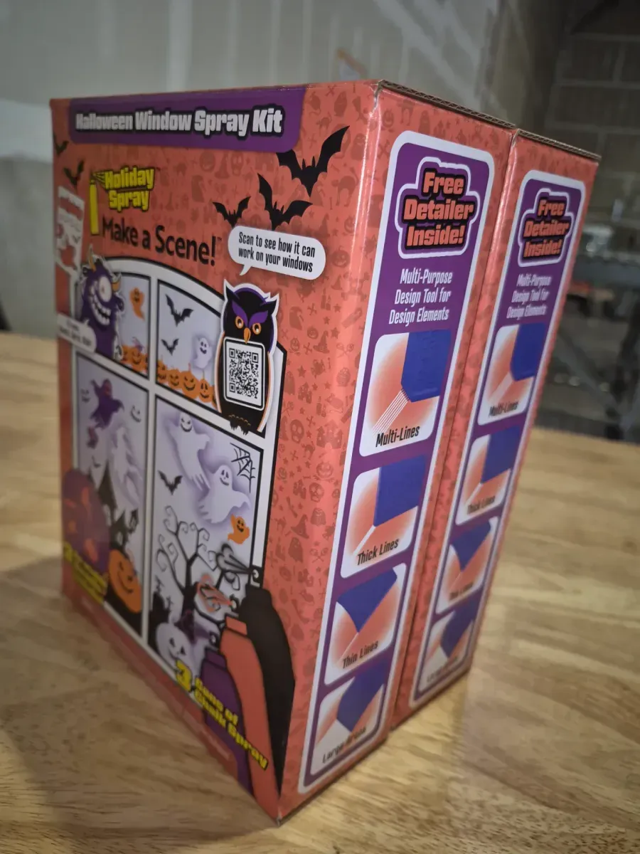 *** PACK OF 2***Halloween Chalk Spray Kit Window Decor - image 5