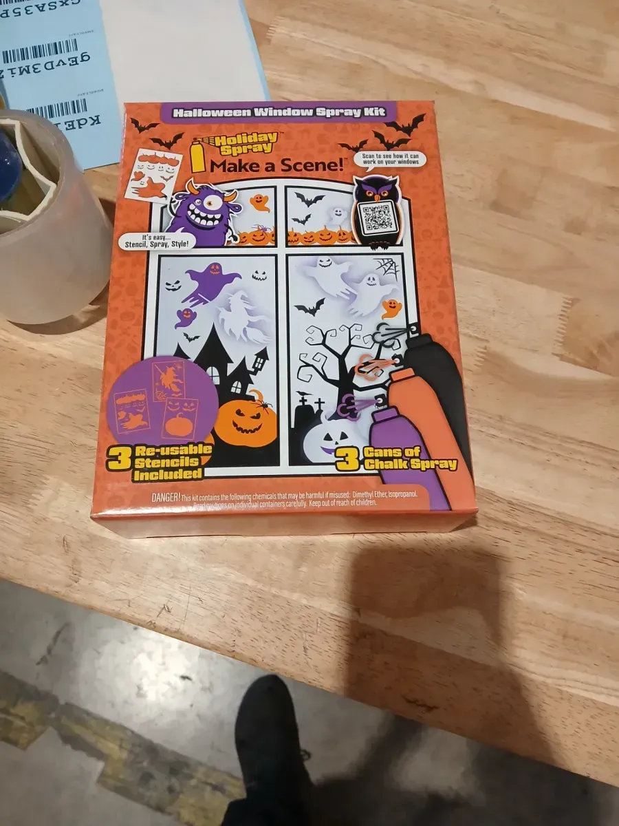 *** PACK OF 2***Halloween Chalk Spray Kit Window Decor - image 2