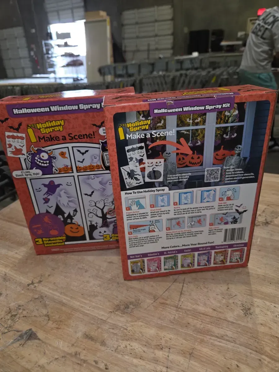 *** PACK OF 2***Halloween Chalk Spray Kit Window Decor - image 3
