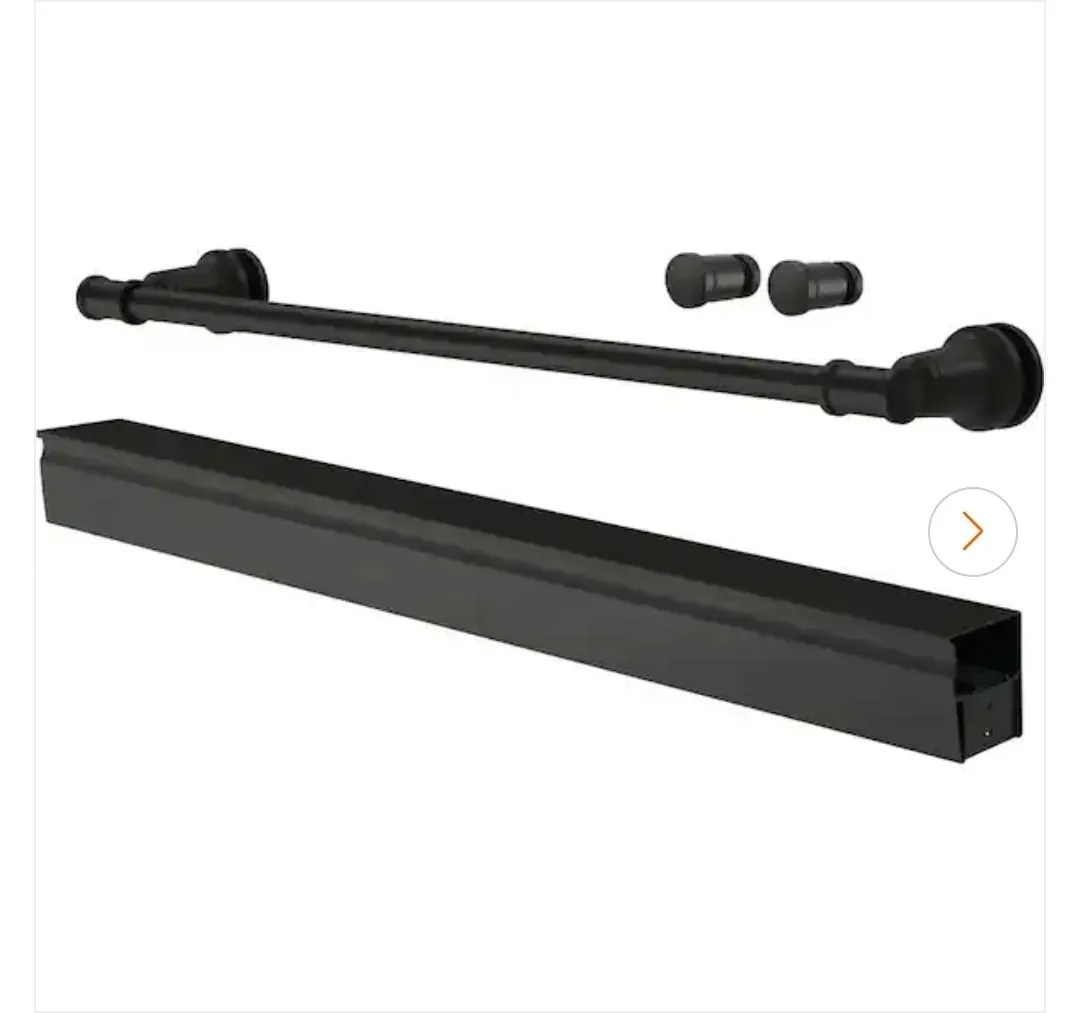 Delta Rory 48 in. to 60 in. W x 5 in. D Semi Frameless Traditional Sliding Shower/Tub Hardware Assembly Kit in Matte Black - image 1