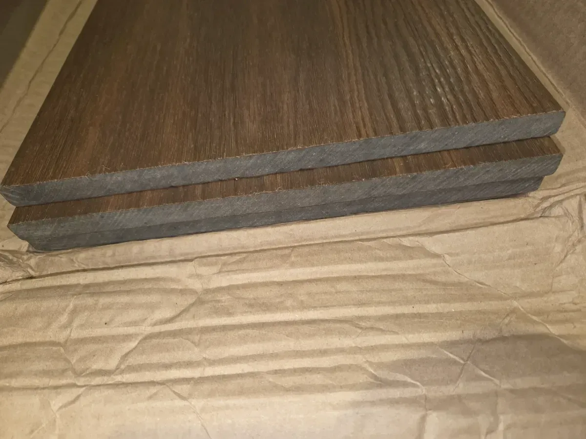 *** pack of 3 ***Fascia 0.6 in. x 11.22 in. x 6 ft. Rustic and Wood Grain Brazilian Ipe Composite Decking Board - image 4