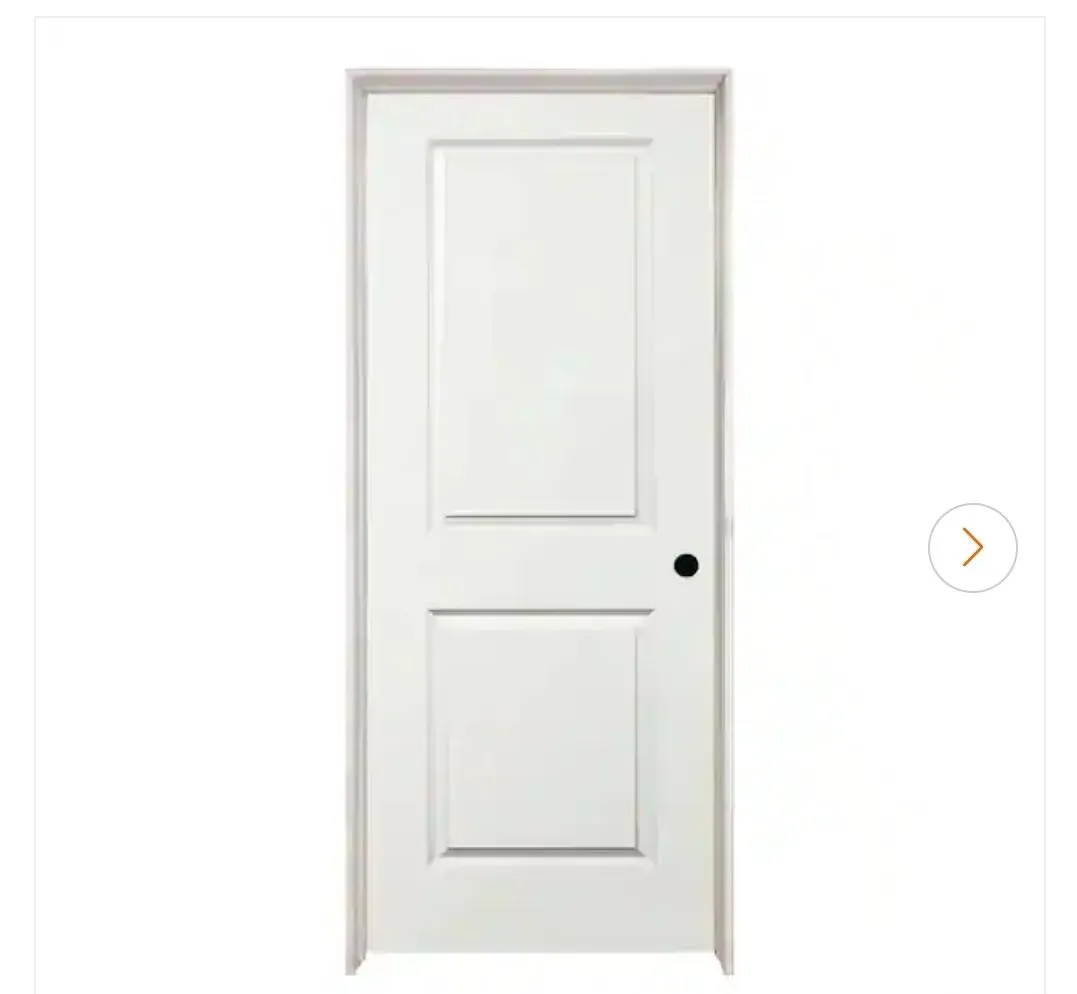 *** With frame *** 30 in. x 80 in. 2-Panel Square Top Left Hand White Primed Composite Smooth Hollow Core Single Prehung Interior Door - image 1