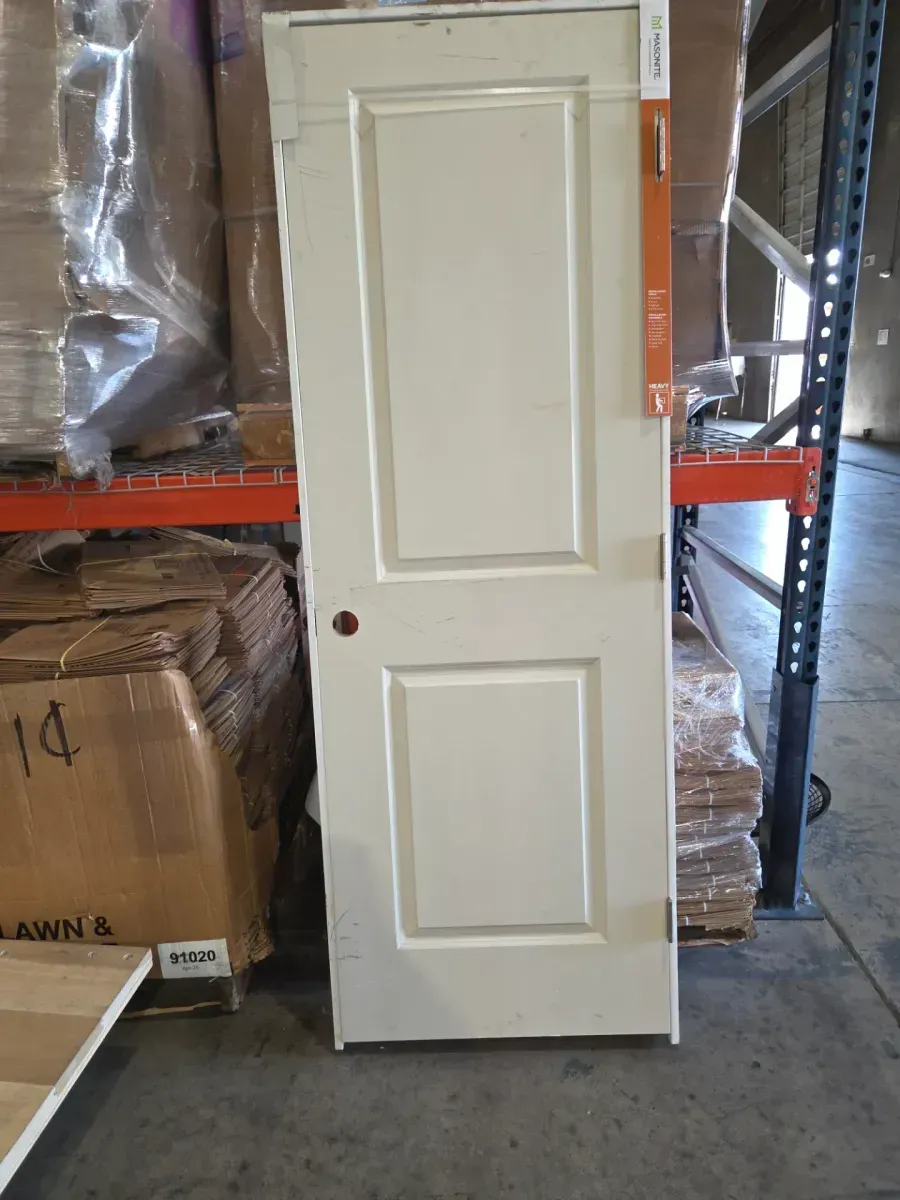 18 in. x 80 in. Smooth Carrara Left-Hand Solid Core Primed Molded Composite Single Prehung Interior Door - image 3