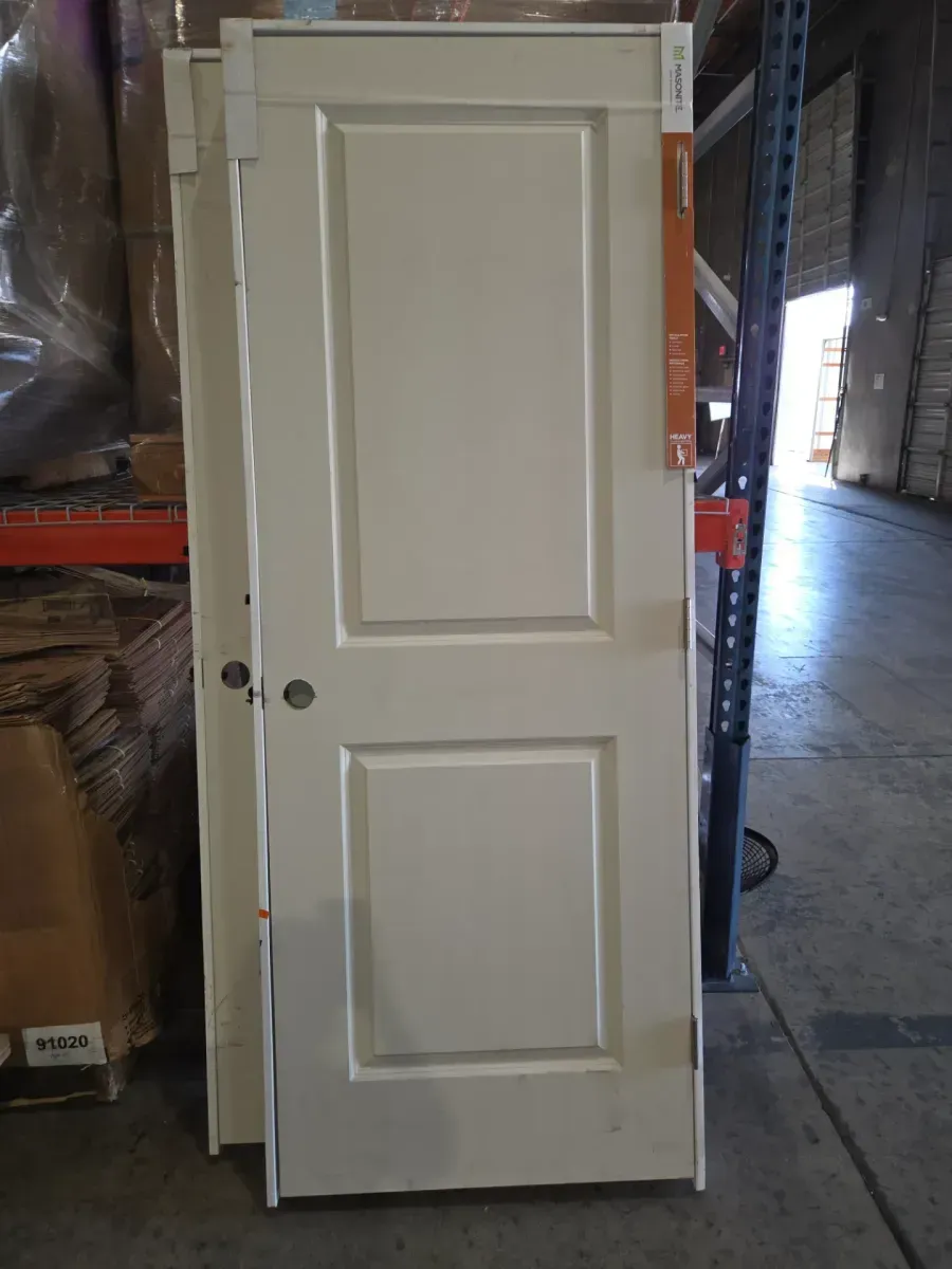30 in. x 80 in. x 1-3/8 in. Shaker White Primed 2-Panel Solid Core Wood Interior Slab Door - image 2