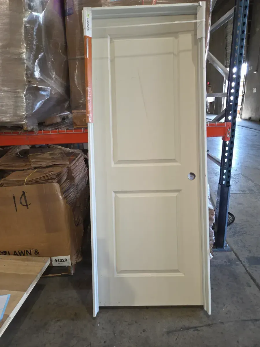30 in. x 80 in. x 1-3/8 in. Shaker White Primed 2-Panel Solid Core Wood Interior Slab Door - image 4