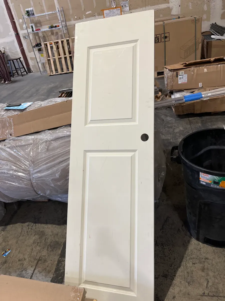 Logan 24in. x 80in. 2 Panel Hollow Core Primed White Composite Interior Door Slab - image 3
