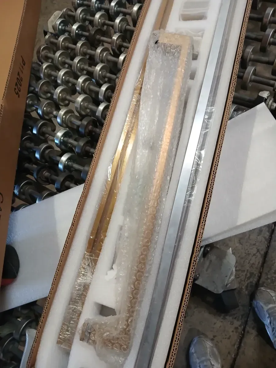 Catalyst 72 in. W x 76 in. H Double Sliding Frameless Shower Door in Brushed Gold with 3/8 in. Clear Glass - image 5