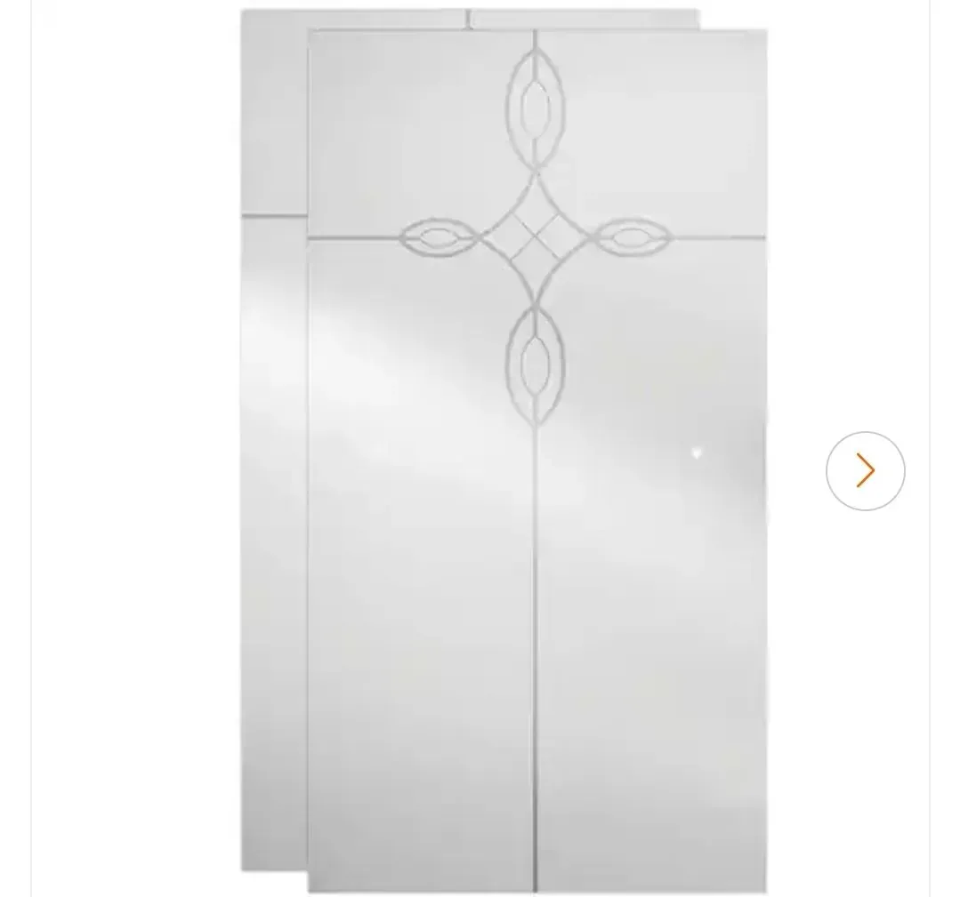 Delta 29-3/4 in. x 55-1/2 in. x 1/4 in. (6mm) Frameless Sliding Bathtub Door Glass Panels in Tranquility (For 52-60 in. Doors - image 1