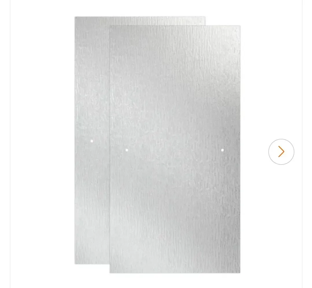 Delta 29-3/4 in. x 55-1/2 in. x 1/4 in. (6 mm) Frameless Sliding Bathtub Door Glass Panels in Rain (For 50-60 in. Doors) - image 1