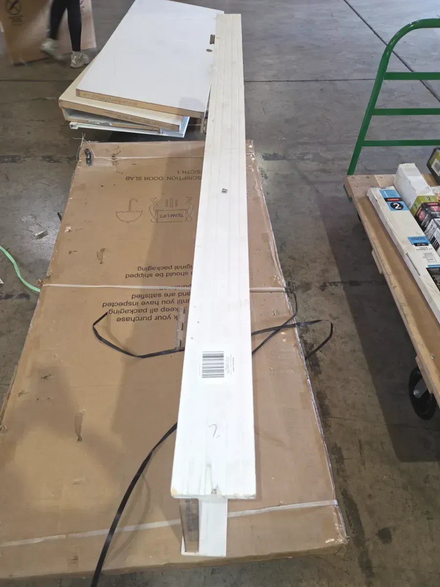 24 in. x 80 in. No Panel Left-Handed Primed Composite Hollow Core Single Prehung Interior Door 4-9/16 in. Flat Jamb - image 4