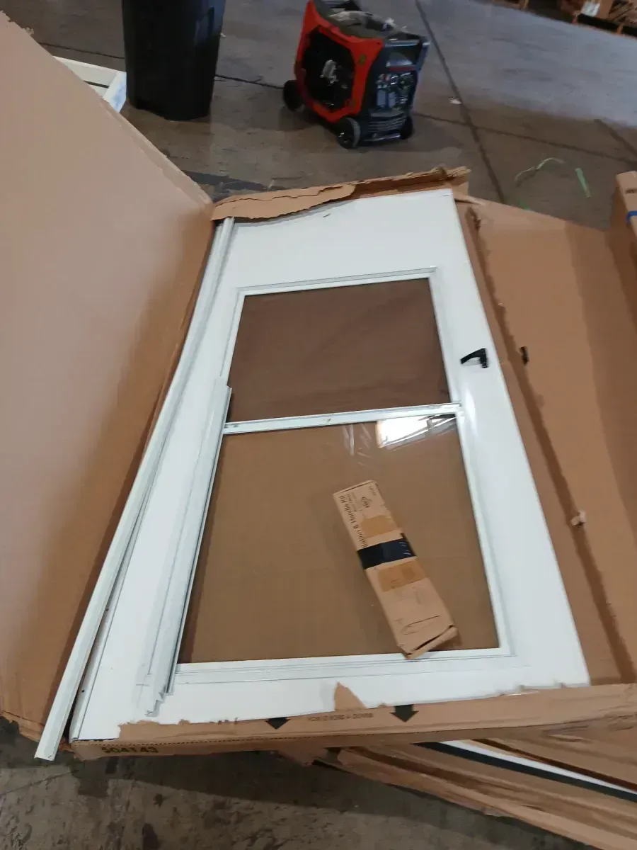 EMCO 30 in. x 80 in. White Universal 3/4 Light Vinyl Storm Door with Black Hardware - image 2