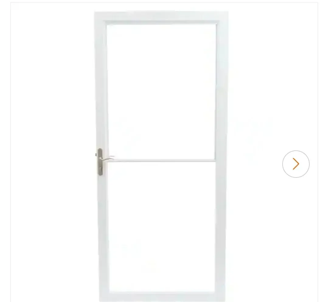 Andersen 2000 Series 36 in. x 80 in. White Universal Full View Retractable Aluminum Storm Door with Nickel Hardware - image 1