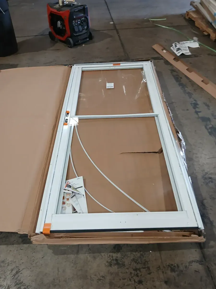 3000 Series 36 in. x 80 in. White Right-Hand/Outswing Full-View Retractable Aluminum Storm Door - image 2