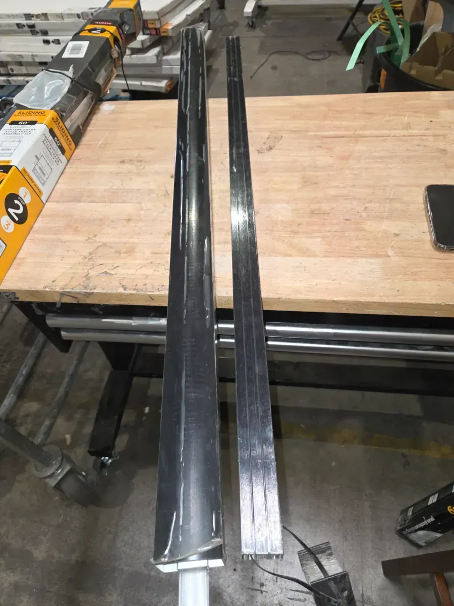 *** pack of 2*** 4 ft. Black Aluminum Deck Railing Hand and Base Rail for 42 in. high system - image 3
