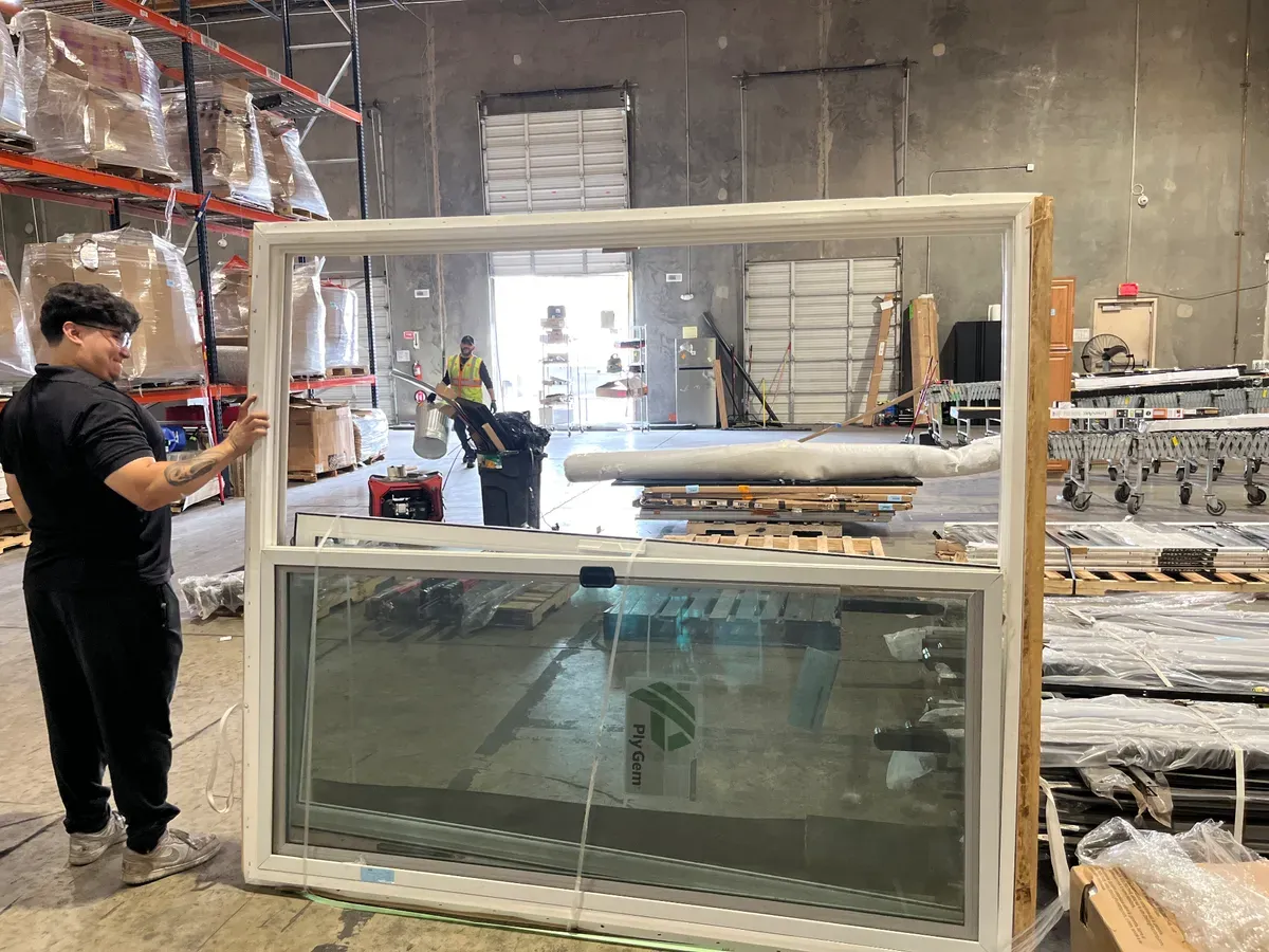 70 Series 72 in. x 80 in. White Reversible Handing Vinyl Sliding Patio Door, Low-E Glass, DP30 - image 2